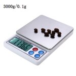 XY-8006 Pantalla de 2.2 pulgadas Escala electrónica de alta precisión (0.1 g ~ 3000 g), excluyendo baterías