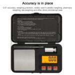 Escala de joyería portátil de alta precisión de 200g / 0,01g Mini báscula electrónica de precisión en quilates - Imagen 4