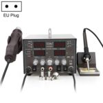Baku Ba-8305D 220V 3 en 1 4 Pantalla digital Set de pistola de aire caliente, enchufe de la UE