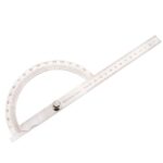 Buscador de ángulo de transportador de acero inoxidable de 0-180 grados con herramienta de regla de medición de brazo de 0-150 mm