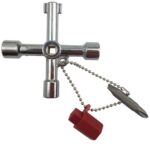 Llave cruzada multifuncional 4 en 1 con forma cuadrada, triangular y circular, 4 in 1 Silver