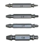 Herramienta de brocas extractoras de tornillos 4 en 1, removedor de pernos rotos (1#, 2#, 3#, 4#), con caja de plástico, s2