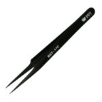 BEST BST-17C Pinzas de volumen de extensión de pestañas de acero inoxidable de precisión extra larga más nuevas