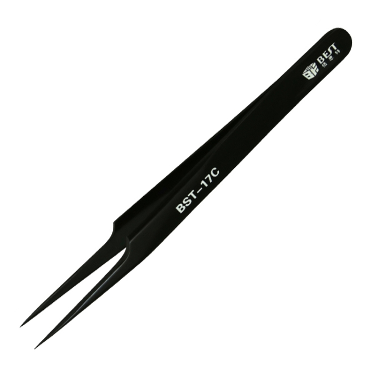 ETP2940.jpg BEST BST-17C Pinzas de volumen de extensión de pestañas de acero inoxidable de precisión extra larga más nuevas - Imagen 1