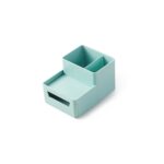Portalápices extraíble de escritorio, caja de papelería, caja de almacenamiento de archivos, 0115-2 (Blue Green) - Imagen 2