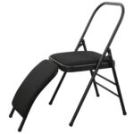 Silla auxiliar de yoga plegable multifuncional tipo entrenador, doble viga + soporte lumbar