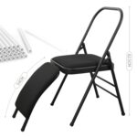 Silla auxiliar de yoga plegable multifuncional tipo entrenador, doble viga + soporte lumbar - Imagen 2