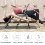 Silla auxiliar de yoga plegable multifuncional tipo entrenador, doble viga + soporte lumbar - Imagen 3