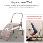 Silla auxiliar de yoga plegable multifuncional tipo entrenador, doble viga + soporte lumbar - Imagen 4