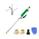 Juego de Herramientas de limpieza para lavado de coches, boquilla rociadora de manguera de alta presión para riego de césped y jardín, Spray Nozzle Set (Green)