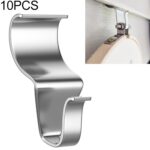 10 unids/set gancho de pared oculto de acero inoxidable colgador creativo no perforado