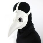 HG065 Máscara con forma de pico y accesorios de disfraces de Halloween, tamaño: 30 x 25 cm, Beak White