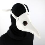 HG065 Máscara con forma de pico y accesorios de disfraces de Halloween, tamaño: 30 x 25 cm, Beak White - Imagen 3