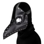 HG65005 Accesorios de disfraces de Halloween Máscara con forma de pico con remaches, Rivets Black