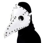HG65005 Accesorios de disfraces de Halloween Máscara con forma de pico con remaches, Rivets White