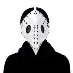 HG65005 Accesorios de disfraces de Halloween Máscara con forma de pico con remaches, Rivets White - Imagen 2