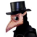 HG65005 Accesorios de disfraces de Halloween Máscara con forma de pico con remaches, Rivets Brown