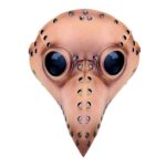 HG65005 Accesorios de disfraces de Halloween Máscara con forma de pico con remaches, Rivets Brown - Imagen 2