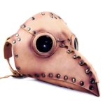 HG65005 Accesorios de disfraces de Halloween Máscara con forma de pico con remaches, Rivets Brown - Imagen 3