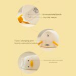 1W Carga USB LED Lie Flat Duck Silicone Touch Sensing Night Light - Imagen 3