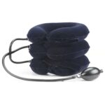 Instrumento de tracción Cervical de cachemir completo para el hogar protección del cuello instrumento inflable de masaje de columna Cervical, Full Cashmere (Black) - Imagen 2