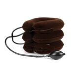 Instrumento de tracción Cervical de cachemir completo para el hogar protección del cuello instrumento inflable de masaje de columna Cervical, Full Cashmere (Coffee) - Imagen 2