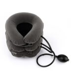 Instrumento de tracción Cervical de cachemir completo para el hogar protección del cuello instrumento inflable de masaje de columna Cervical, Full Cashmere (Grey) - Imagen 2