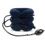 Instrumento de tracción Cervical de cachemir completo para el hogar protección del cuello instrumento inflable de masaje de columna Cervical, Full Cashmere (Blue) - Imagen 2