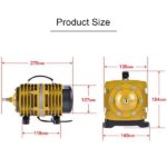 ACO-008A 160W 115L / Min compresor de bomba de aire electromagnético tanque de peces de mariscos aumentar el divisor de flujo de aire de oxígeno, enchufe de EE. UU. - Imagen 3