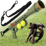 Suministros para mascotas Training Training Lanza de perros Pistola Remote Speed Remote apuntando al Lanzador de tenis, Tamaño: 52*19*9cm - Imagen 4