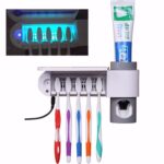 Dispensador automático de pasta de dientes, esterilizador de cepillo dental ultravioleta UV Dental, soporte de almacenamiento