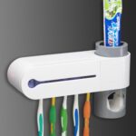Dispensador automático de pasta de dientes, esterilizador de cepillo dental ultravioleta UV Dental, soporte de almacenamiento - Imagen 2