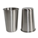 Vaso para bebidas de acero inoxidable electropulido de pared simple de 500 ml (plateado), 500ml