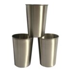 Vaso para bebidas de acero inoxidable electropulido de pared simple de 500 ml (plateado), 500ml - Imagen 2