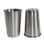 Vaso para bebidas de acero inoxidable electropulido de pared simple de 500 ml (plateado), 500ml - Imagen 3