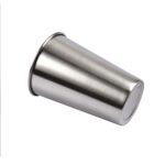 Copa de vino breve de acero inoxidable electropulido de pared simple de 5 piezas de 30 ml (plata 30 ml), 30ml - Imagen 3
