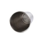 Copa de vino breve de acero inoxidable electropulido de pared simple de 5 piezas de 30 ml (plata 30 ml), 30ml - Imagen 4