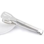 Pinzas de acero inoxidable para barbacoa, pinzas para asar, barbacoa, palas para asar, fugas, pala para carne, espátula, pinza para alimentos, pinzas para pan, longitud: 24 cm - Imagen 2