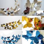 36 PCS Decoración del hogar Originalidad PC 3D Espejo Superficie Mariposa Pasta de pared - Imagen 3
