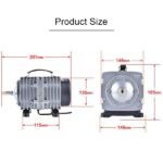ACO-012 320W 143L / Min compresor de bomba de aire electromagnético tanque de peces de mariscos aumentar el divisor de flujo de aire de oxígeno, enchufe de EE. UU. - Imagen 3