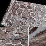 Fort Brick Creative 3D Stone Brick Decoración Papel tapiz Pegatinas Dormitorio Sala de estar Pared Rollo de papel tapiz impermeable, Tamaño: 45 x 1000 cm - Imagen 3