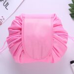 Bolsa de viaje de gran volumen con cordón, bolsa de almacenamiento de artículos diversos cosméticos, Pink
