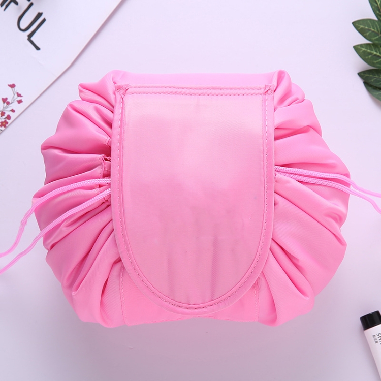 HC2209F.jpg Bolsa de viaje de gran volumen con cordón, bolsa de almacenamiento de artículos diversos cosméticos, Pink - Imagen 1