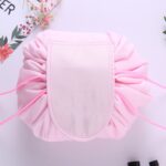 Bolsa de viaje de gran volumen con cordón, bolsa de almacenamiento de artículos diversos cosméticos, Light Pink