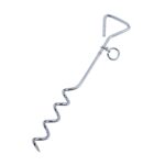 Atado en espiral para perros de acero inoxidable, rotación de 360 ​​grados, anti-envoltura, pila fija, estaca para acampar al aire libre, tamaño: 42 cm * 8 mm - Imagen 2