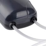RS-390 220V 5W salidas dobles flujo ajustable silencioso acuario bomba de aire tanque de peces bomba de aire de oxígeno - Imagen 3
