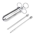 Jeringa de acero inoxidable de 60ml, agujas dobles, condimento, inyector de carne de pavo, herramientas de cocina, Stainless Steel Marinade Injector - Imagen 3
