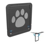 Patrón de huella para mascotas Cerradura automática para perros / Puerta con cerradura Puerta segura para gatos Ventana con solapa Puerta de pantalla para mascotas, Tamaño: 42x37cm - Imagen 2