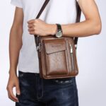 Bolso bandolera de hombro para hombre informal de moda universal, tamaño: L (24 cm x 20 cm x 6 cm)