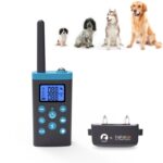 Collar automático antiladridos Sistema de control de entrenamiento de mascotas + Choque eléctrico Collar de cuero PU para perros